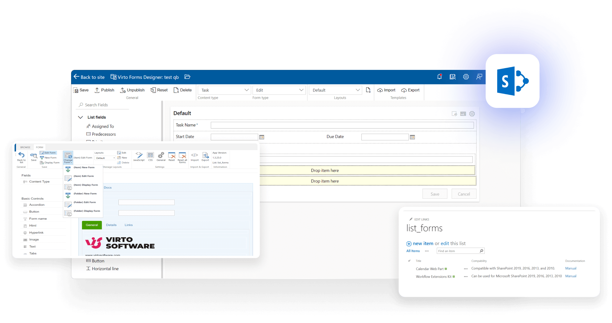 forms designer for sharepoint on premise interface