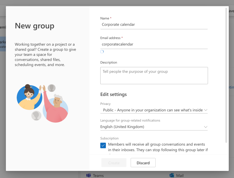 setting up & naming your group