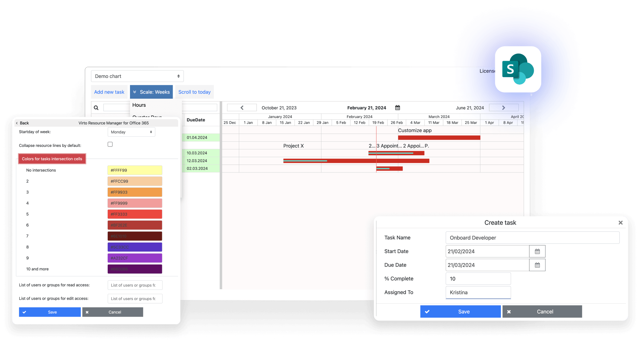 resource manager for sharepoint online interface