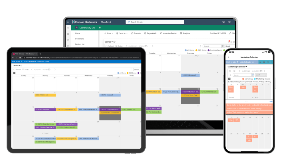 Virto Calendar Overlay App - use across devices