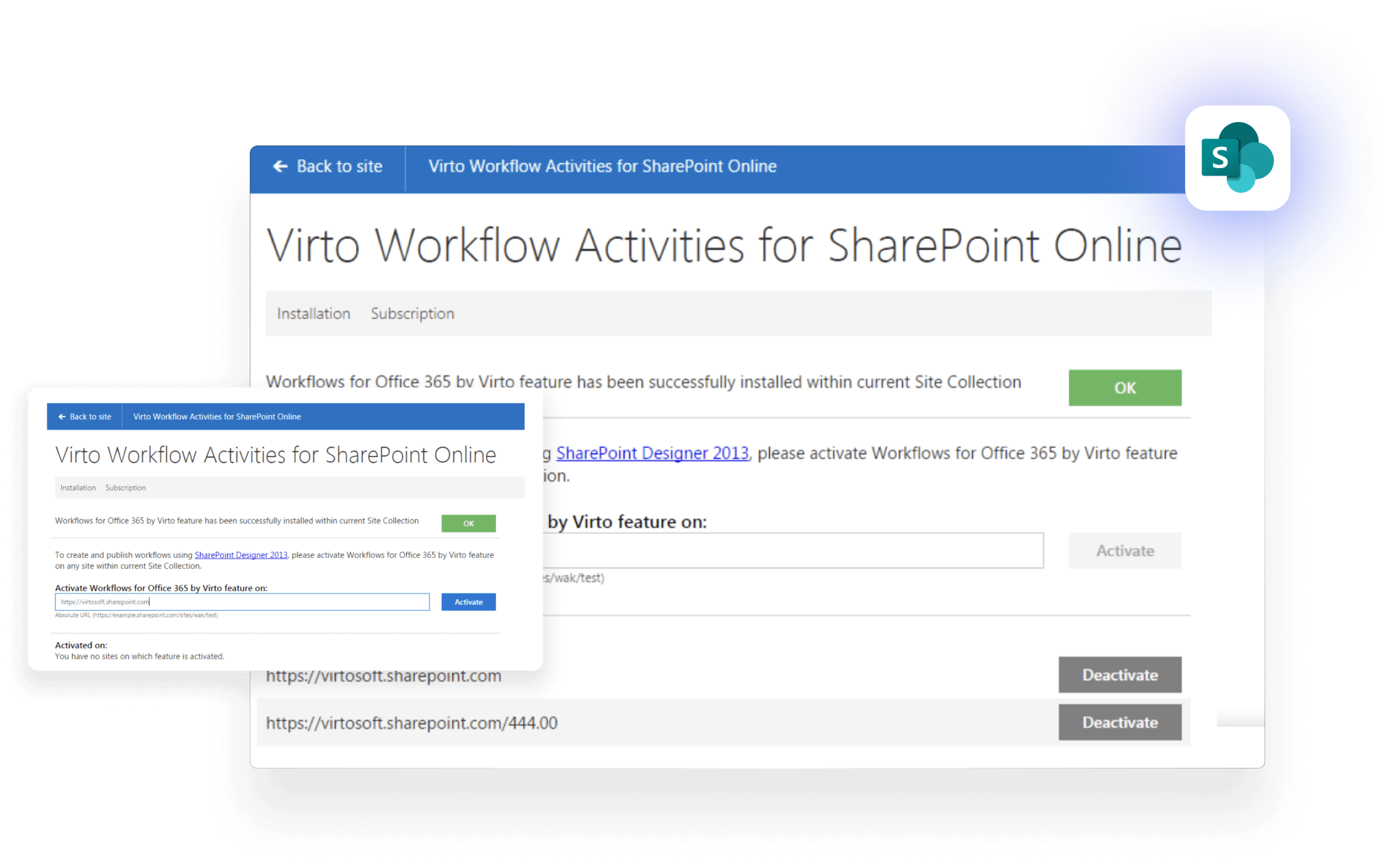 workflow activities for sharepoint online interface